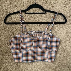cute pacsun plaid crop top !